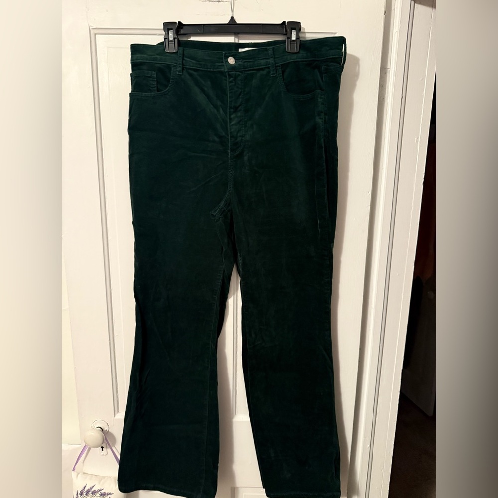 LOFT Forest Green Corduroy Trousers